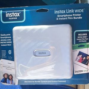 instax fujifilm instax link wide smartphone & instant film bundle